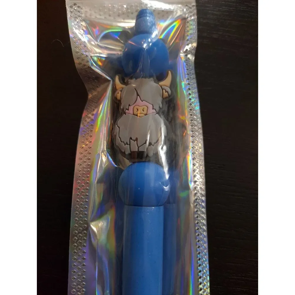 Moooo Grey Bull With Horns Custom Beaded Pen Black Ink‎